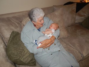 Theo and his great grandma.