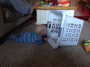 ...or a laundry basket. Seriously. No need for fancy toys this Christmas!