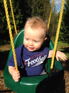 Swinging in the sunshine.
