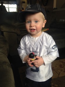 Cheering on the Seahawks!